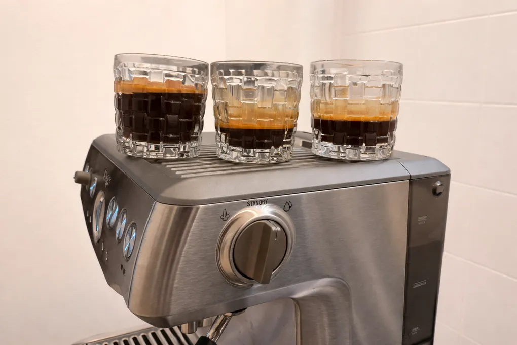 Perfect espresso shot with beautiful crema